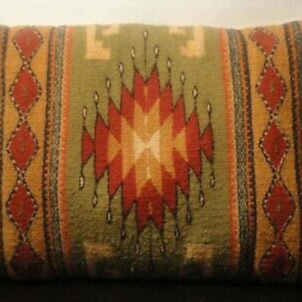 Turkish Rug Woven/Canvas Back Pillow Sham 14 x 19"